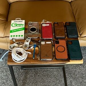 iPhone 11 accessories: Screen Protector and Case Set - Black, Brown, Red, Green